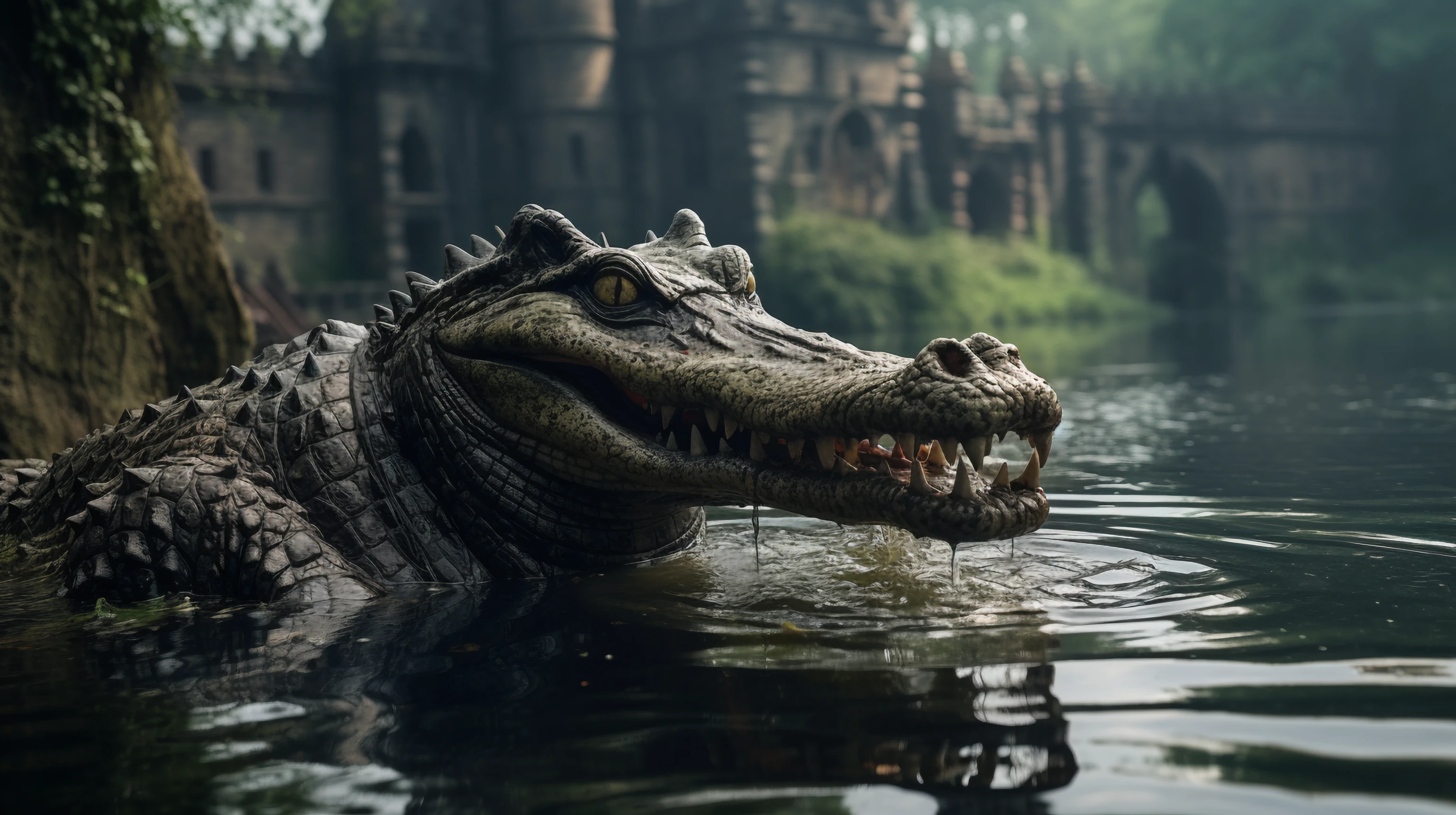Moat alligator